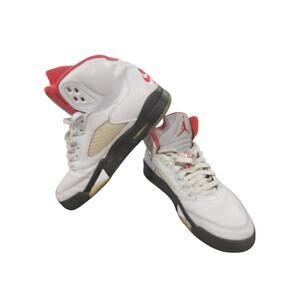 Air Jordan 5 Fire Red 2013 White Red Black DA1911-102 Mens Size 8